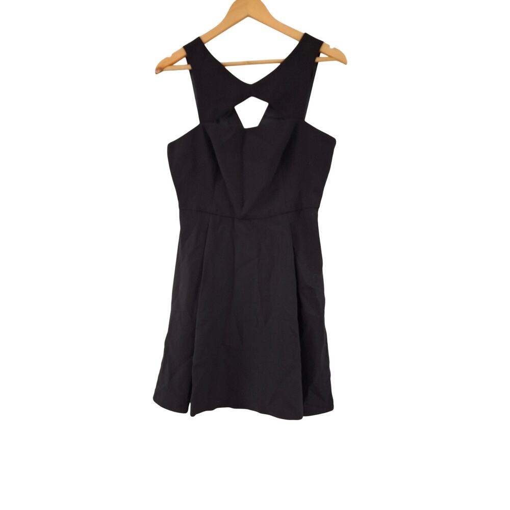 Women's BCBG Black Size 8 Midi Cut Out Cocktail Dress